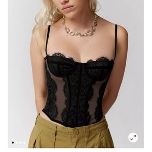 Black urban outfitters out from under corset brand new with tags size small